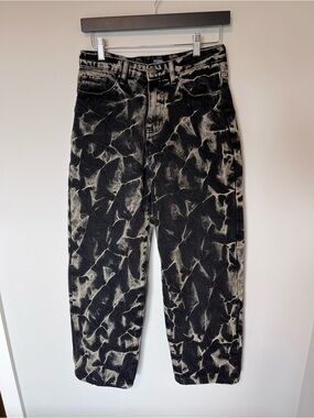 Jaded London Sz 26 Sandwash Bleach Matrix Jeans Baggy Relaxed Fit Streetwear